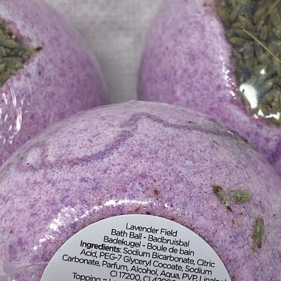 5 Lavendar Bath Bombs Fizzers with lavendar flowers  Lot of 5  Bath Fizzers NEW - Picture 5 of 5